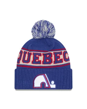 Quebec Nordiques NHL New Era Men's Royal Retro Knit Pom Hat