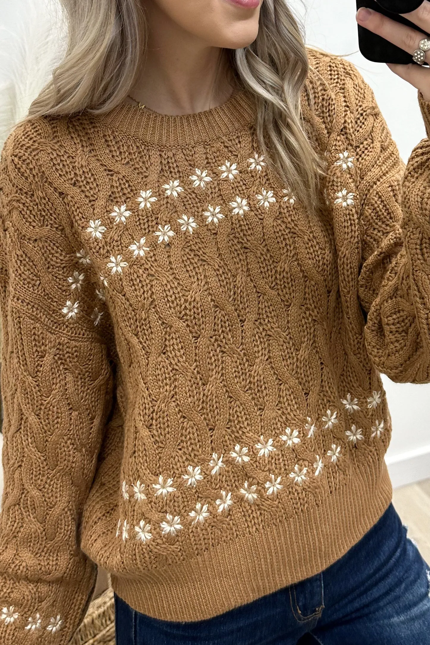 "Token Of Love" Sweater (Brown/Ivory)