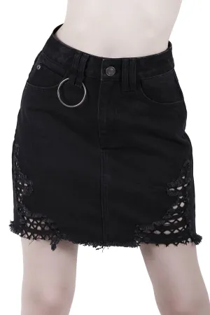 Rawked Out Denim Skirt [B]