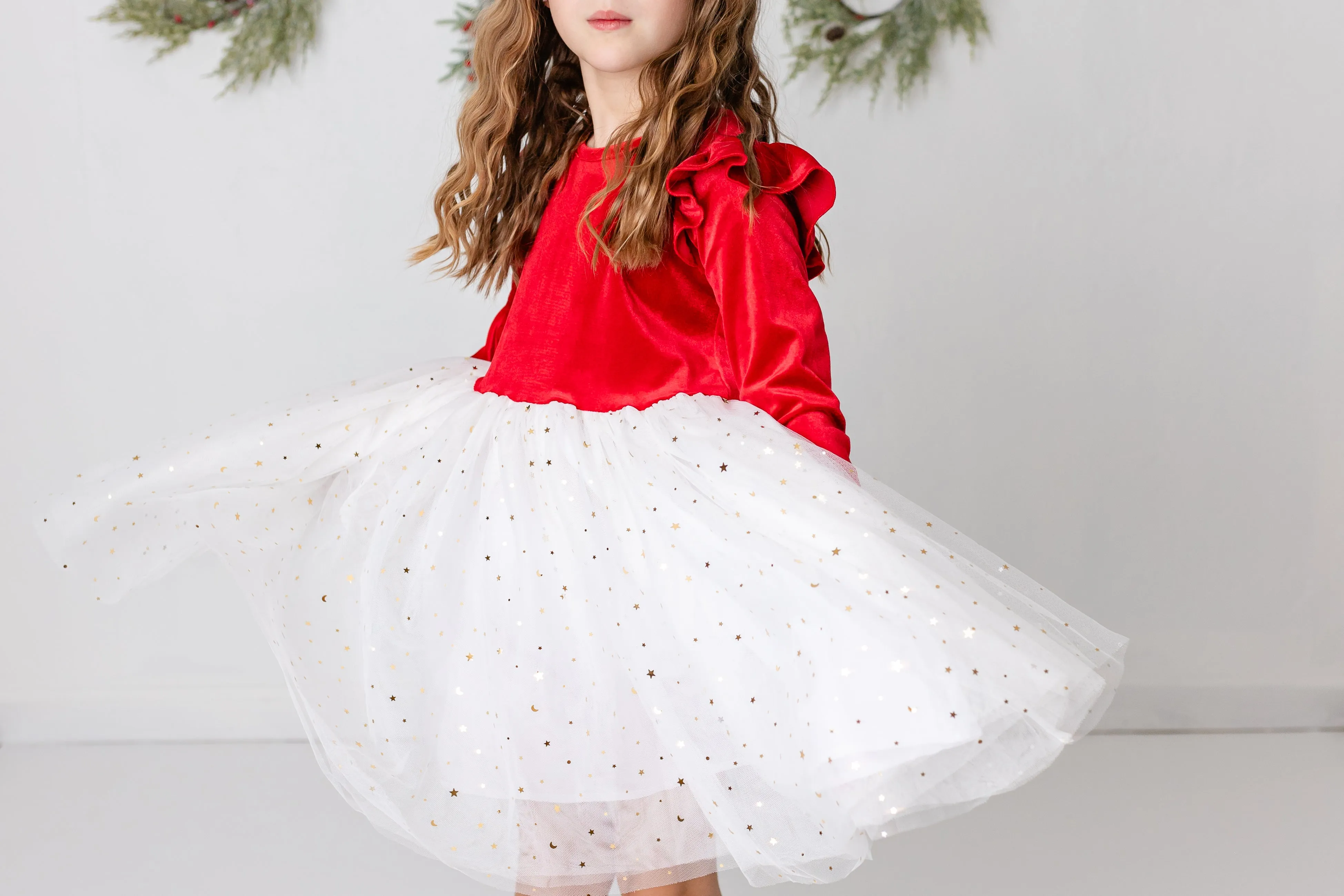 RED & WHITE SPARKLE DRESS