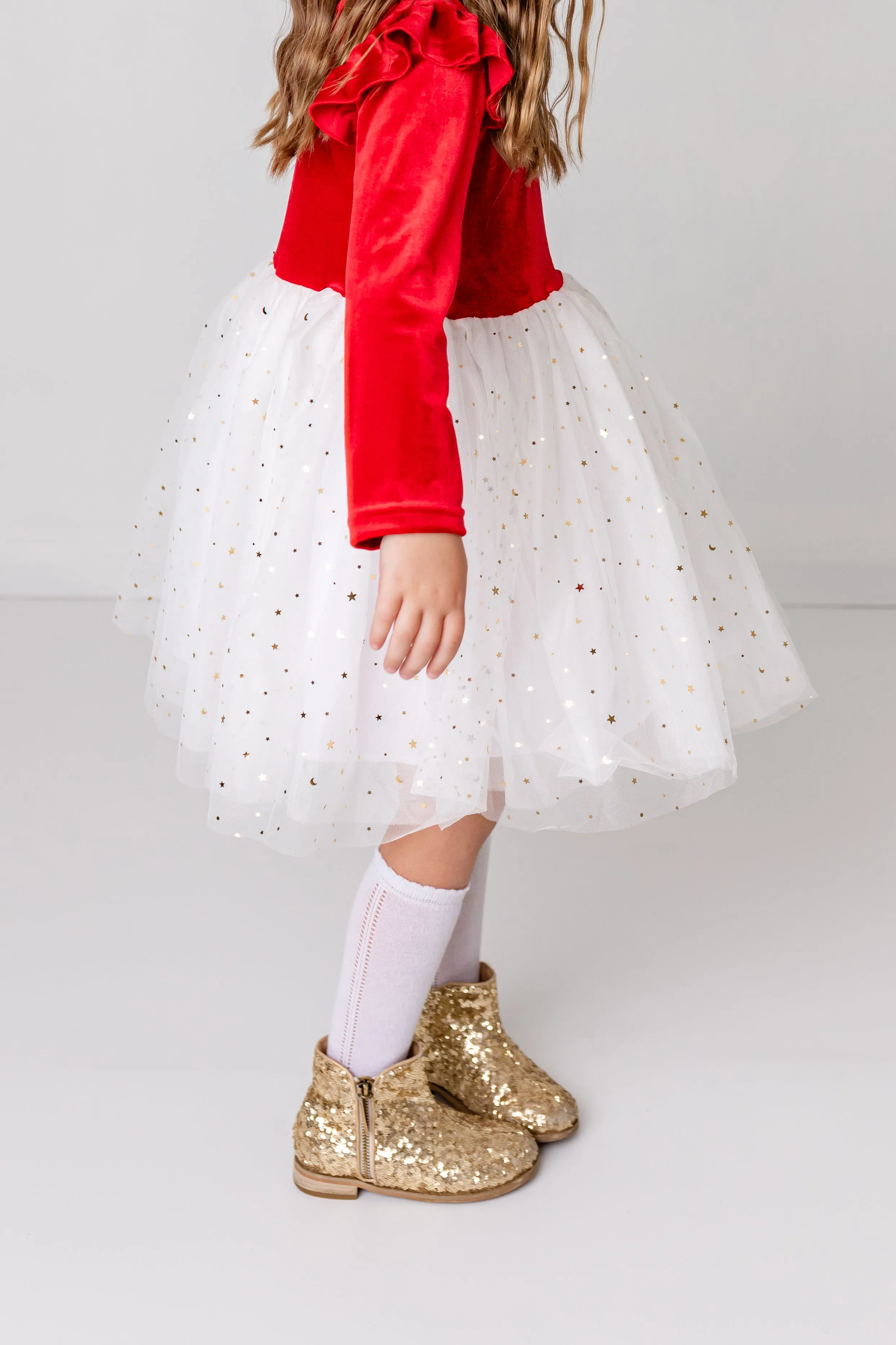 RED & WHITE SPARKLE DRESS