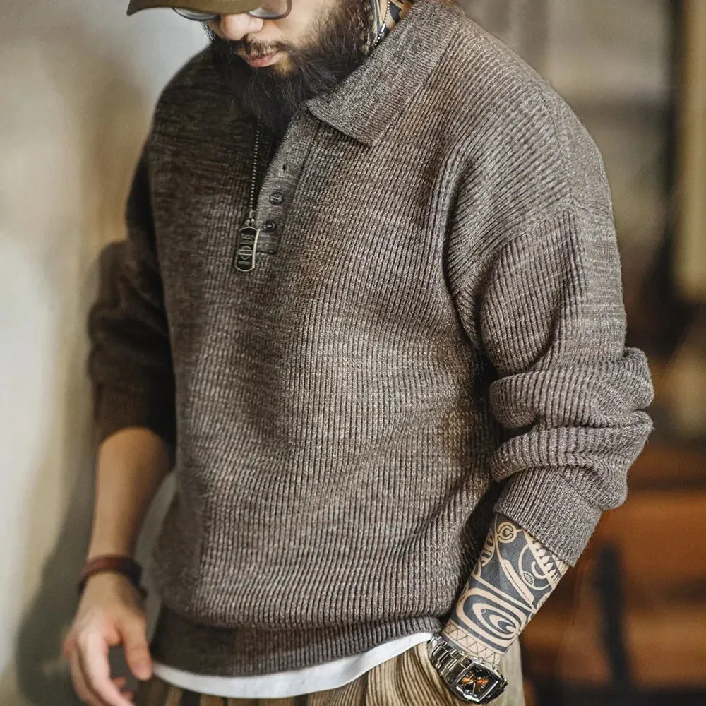 Retro knitted cold season sweater