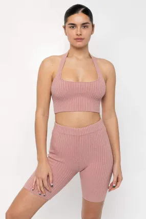 RFK51 - Ultra Heavy Knit Ribbed Halter Top