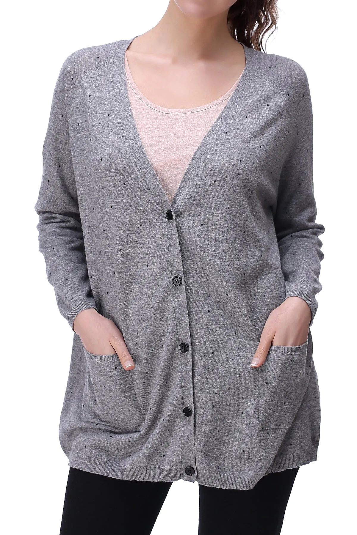 RH Classic Women's Open Front Long-Sleeve Cardigan Top Shirt Sweater Coat RH2063