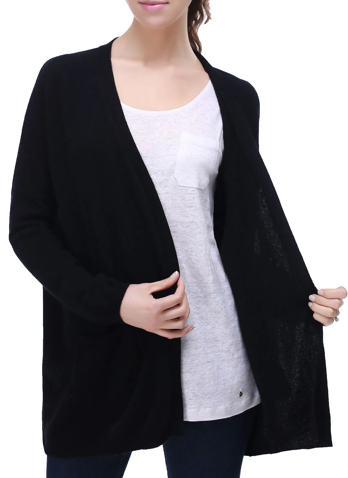 RH Women's Casual Open Front Cardigan Sweater Outwear Coat w/ Pocket Top RH2058