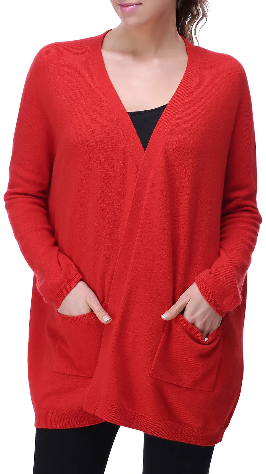 RH Women's Casual Open Front Cardigan Sweater Outwear Coat w/ Pocket Top RH2058