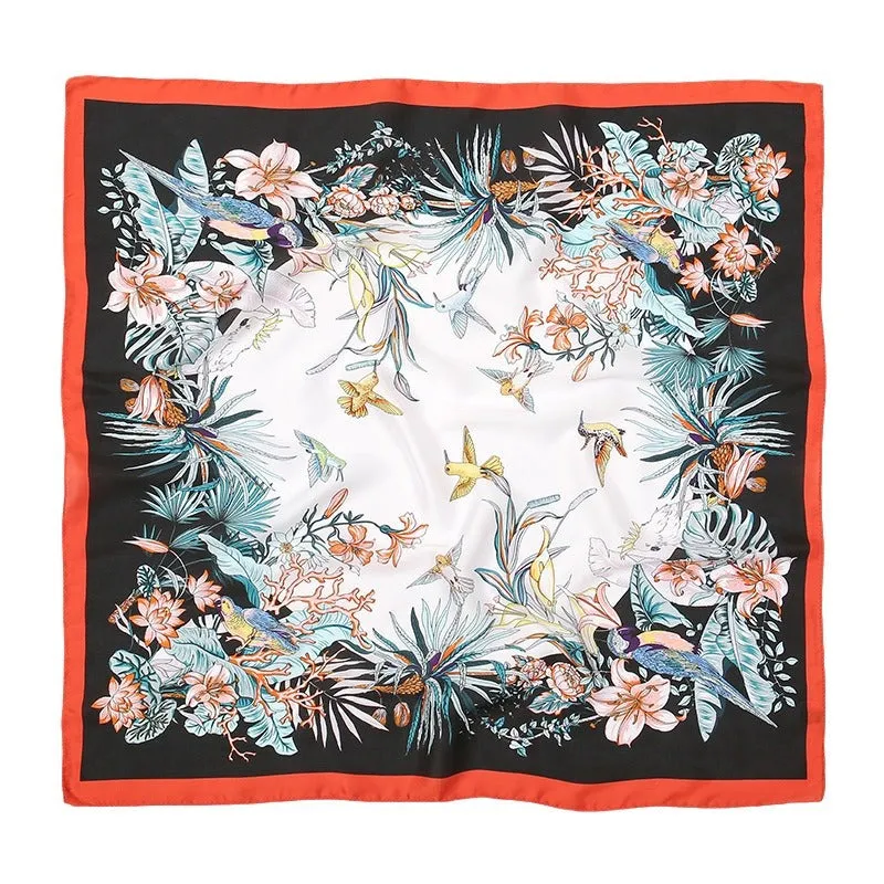 Silk Scarf Female Satin Printing