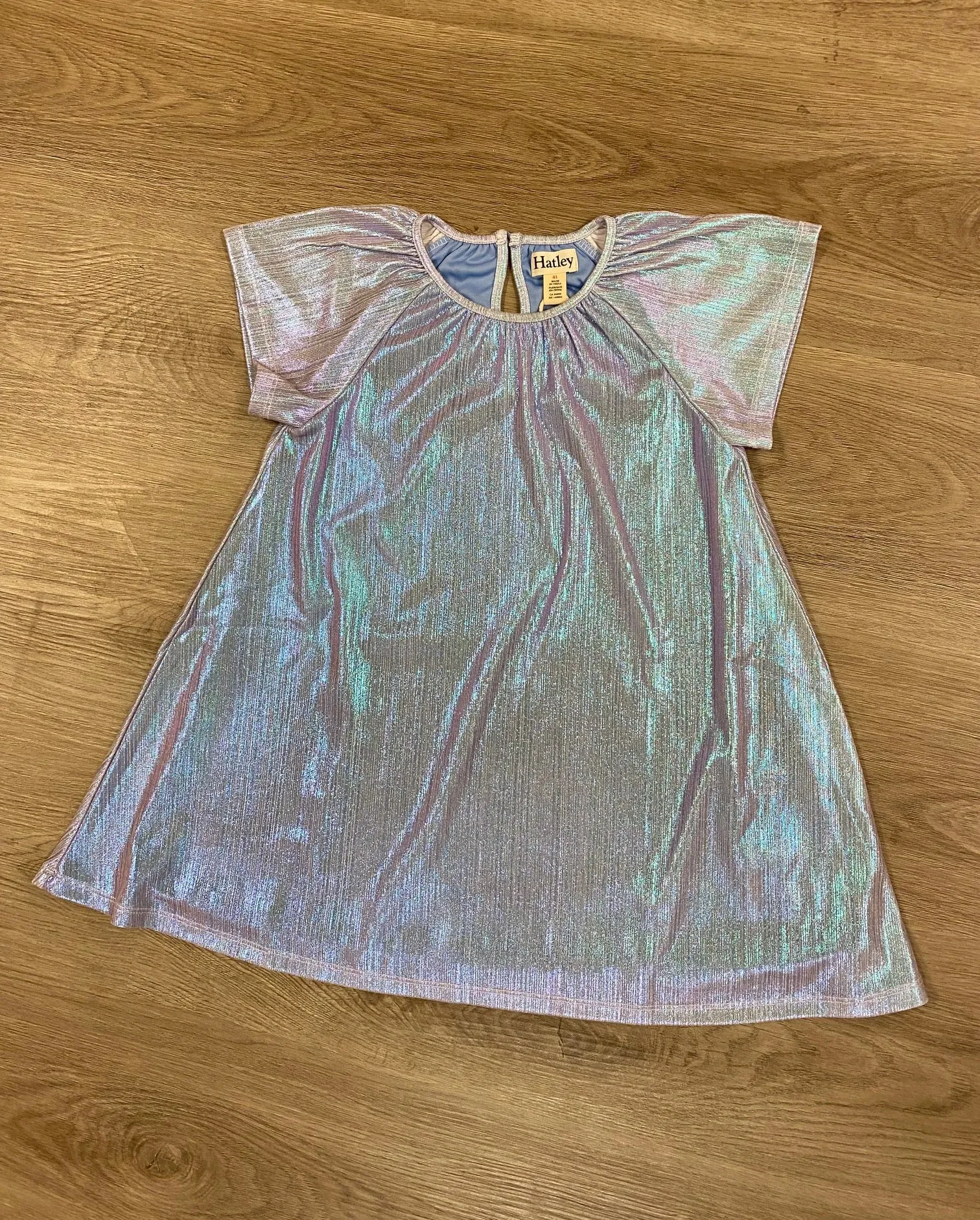 Silver Metallic A-Line Dress