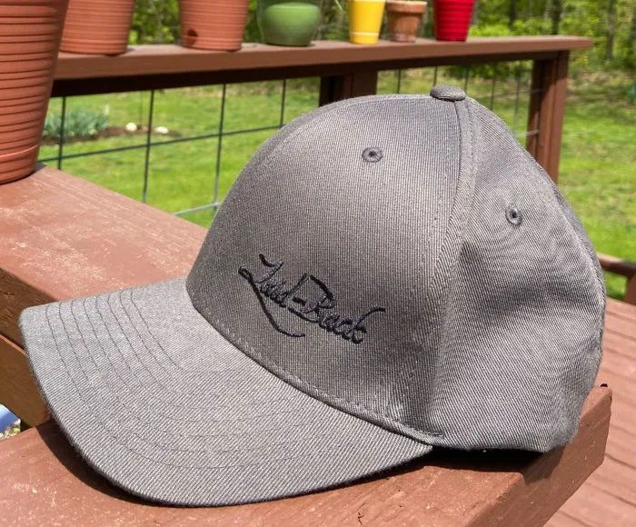 Simple Laid-Back Embroidered Flex Hat-Dark Grey