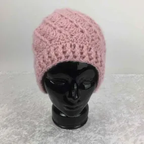 Size One Size Soft Pink Knit Winter Hat