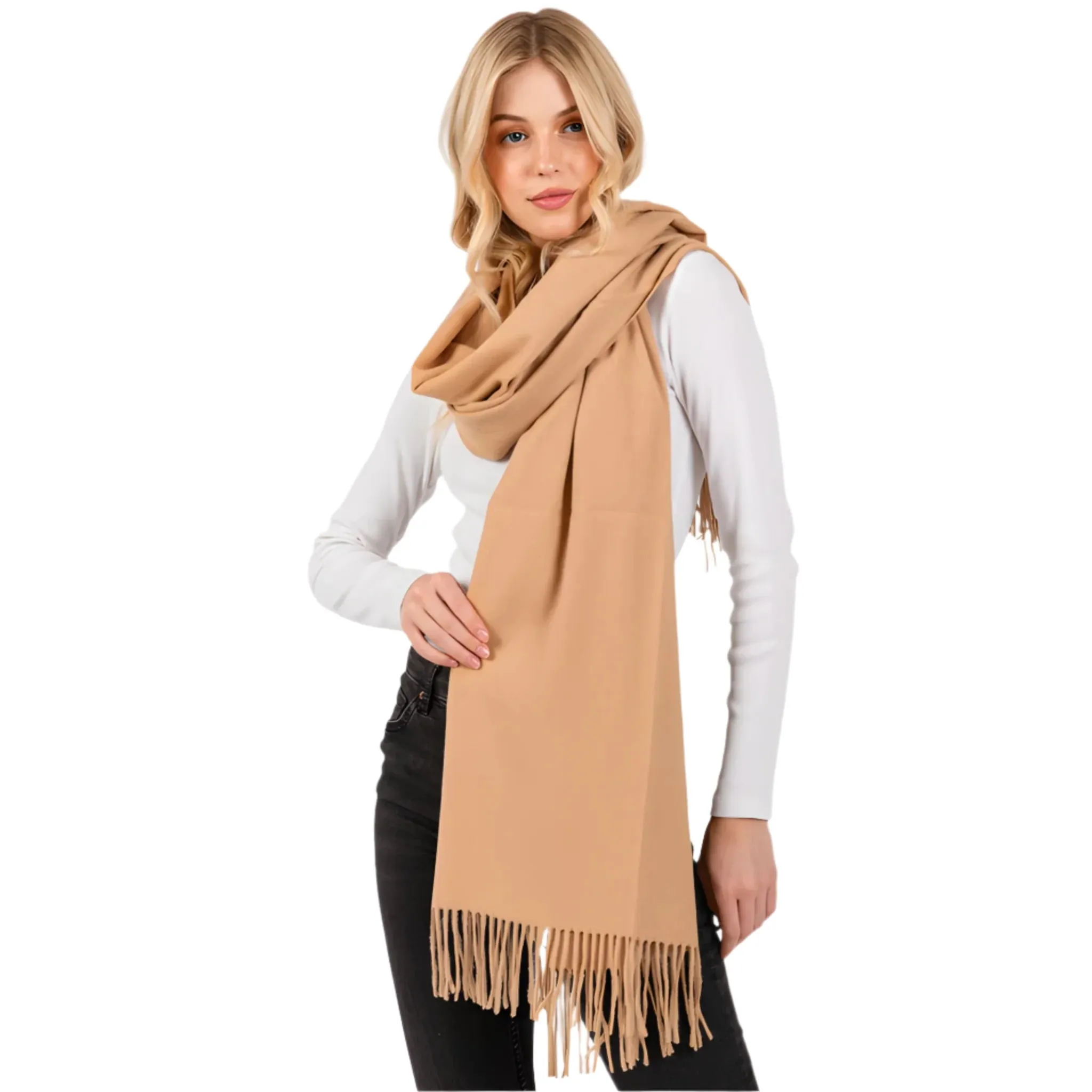 Solid Color Oblong Scarf