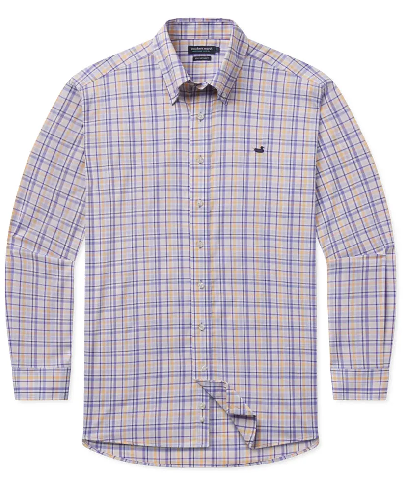 Southern Marsh - Van Buren Grid  Purple Dress Shirt