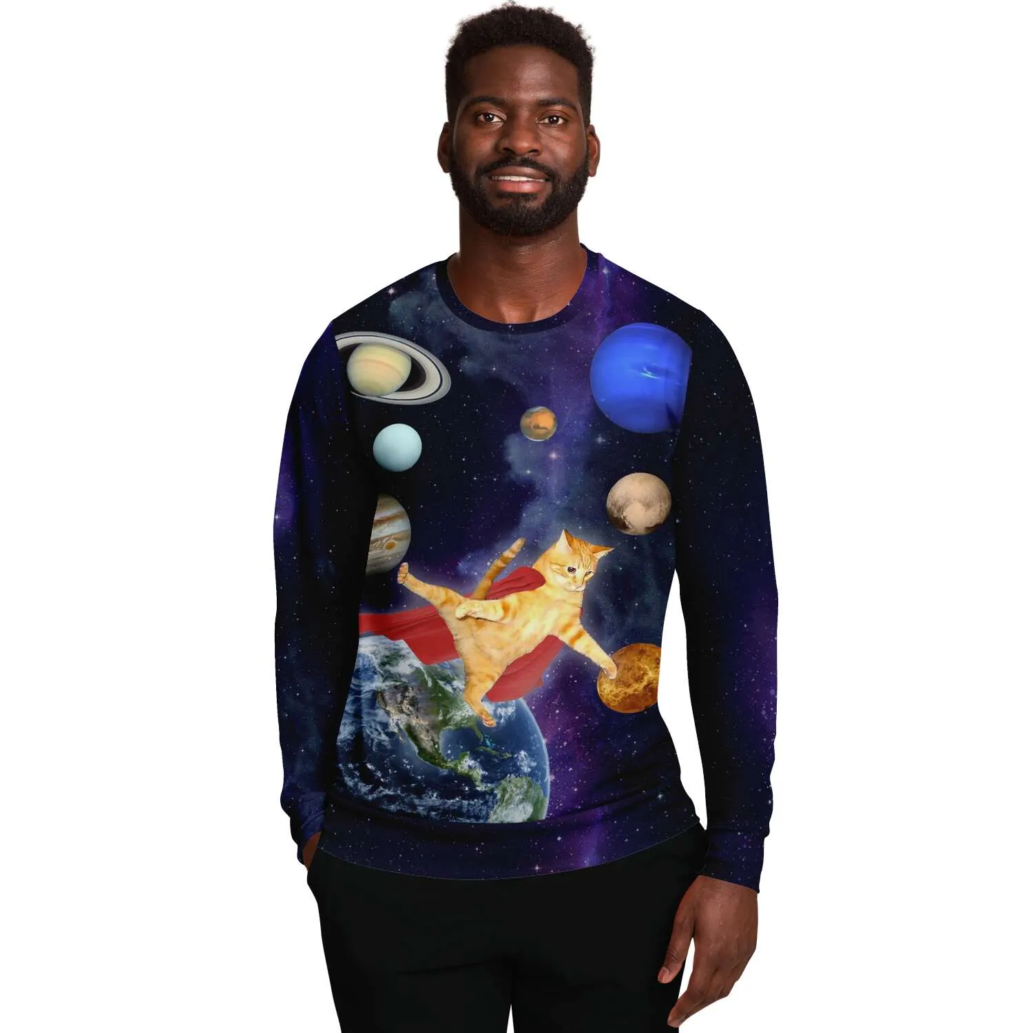 Space Hero Cat 3D Unisex Sweater