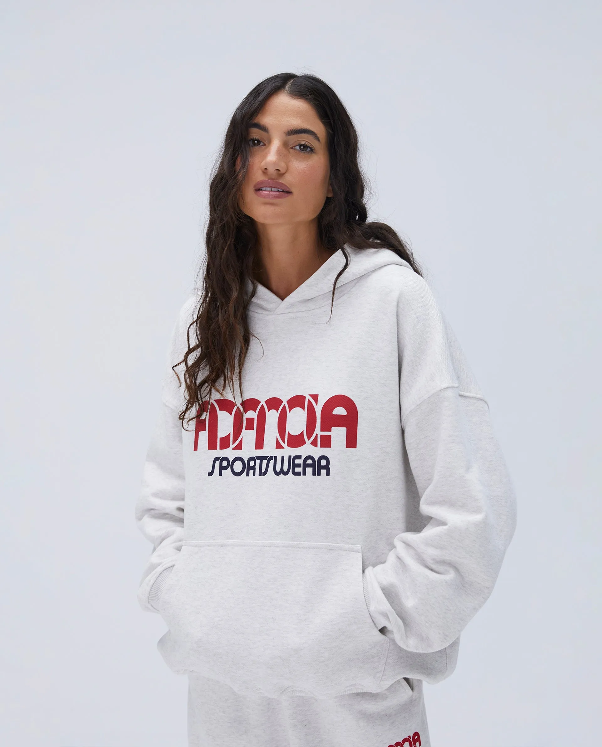 Sportswear Oversized Hoodie - Light Grey Melange