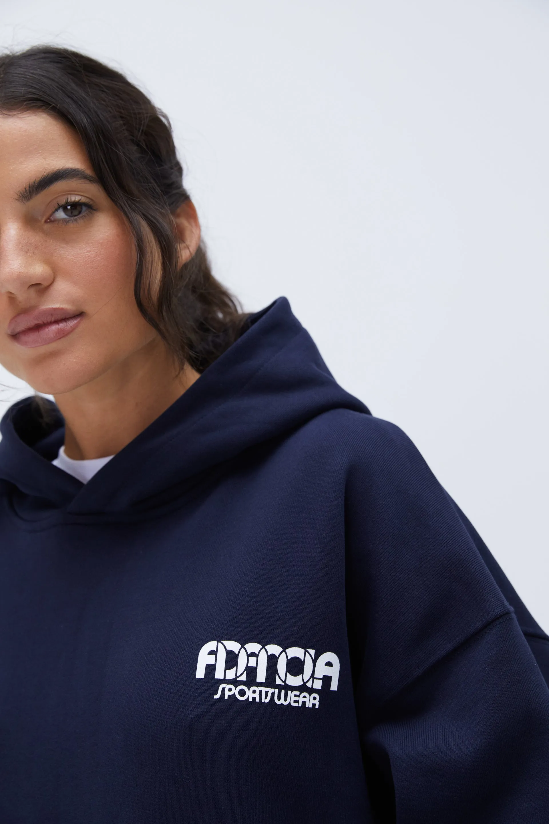 Sportswear Oversized Hoodie - Navy Blue