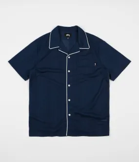 Stussy Mesh Short Sleeve Shirt - Navy