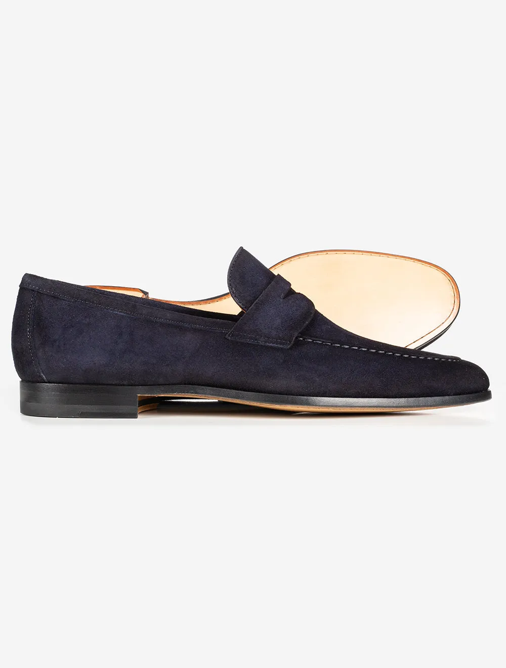 Suede Slip On Loafer Navy