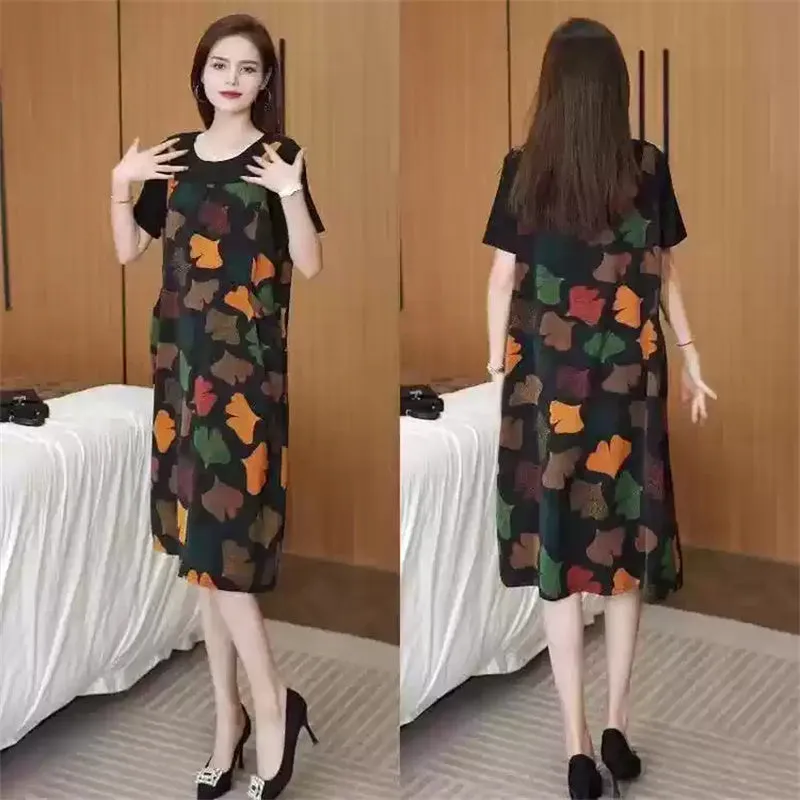 🎉Summer Hot Sale🎉Printed Fake Two-Piece Midi Dress