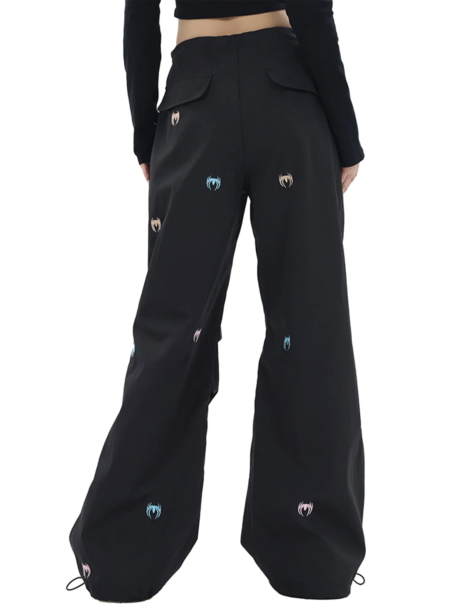 Thesupermade Embroidered Spider Straight Leg Pants - 1745