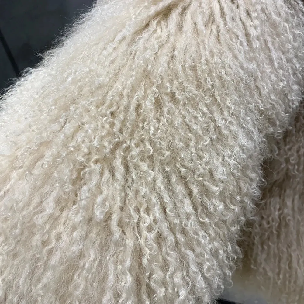 Tibetan Sheep Real Fur Coat