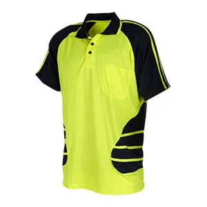 Tuffviz | Hi Vis Short Sleeve Two Tone Polo