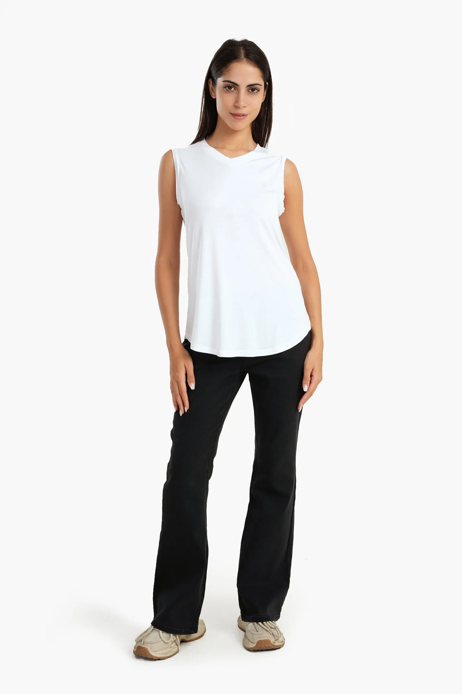 V-Neck Viscose Top