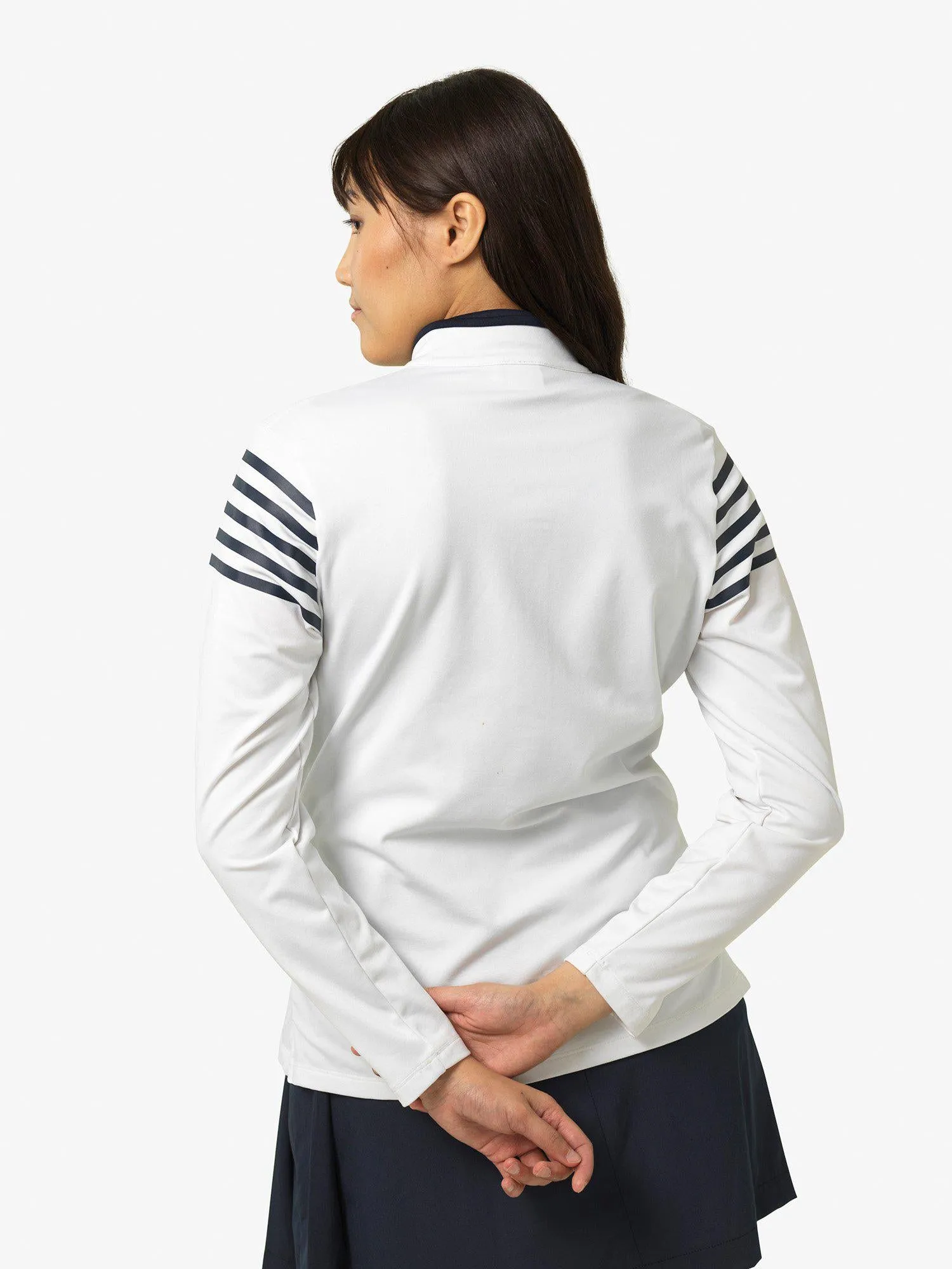 W SPORTY FULL ZIP White