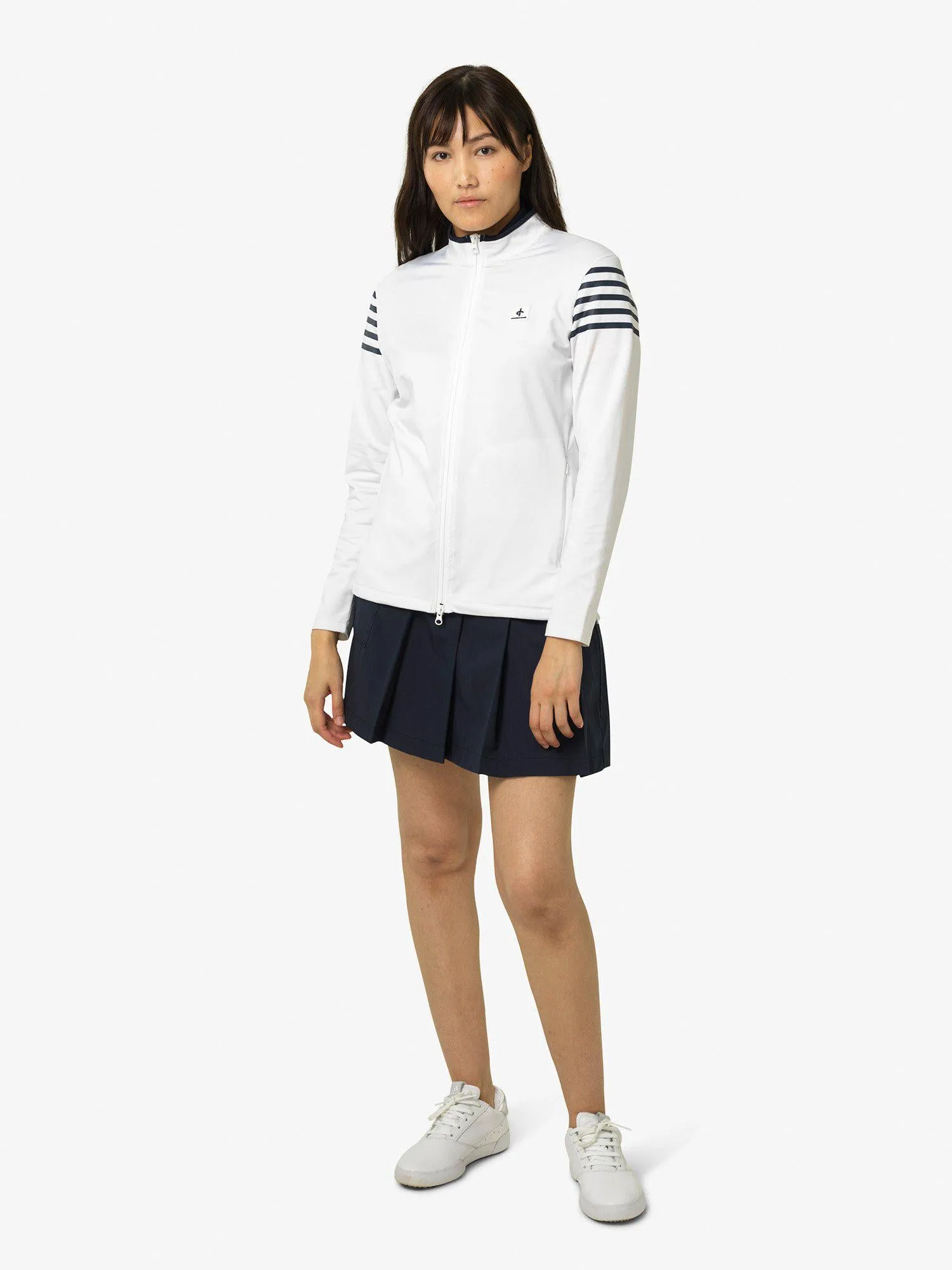 W SPORTY FULL ZIP White