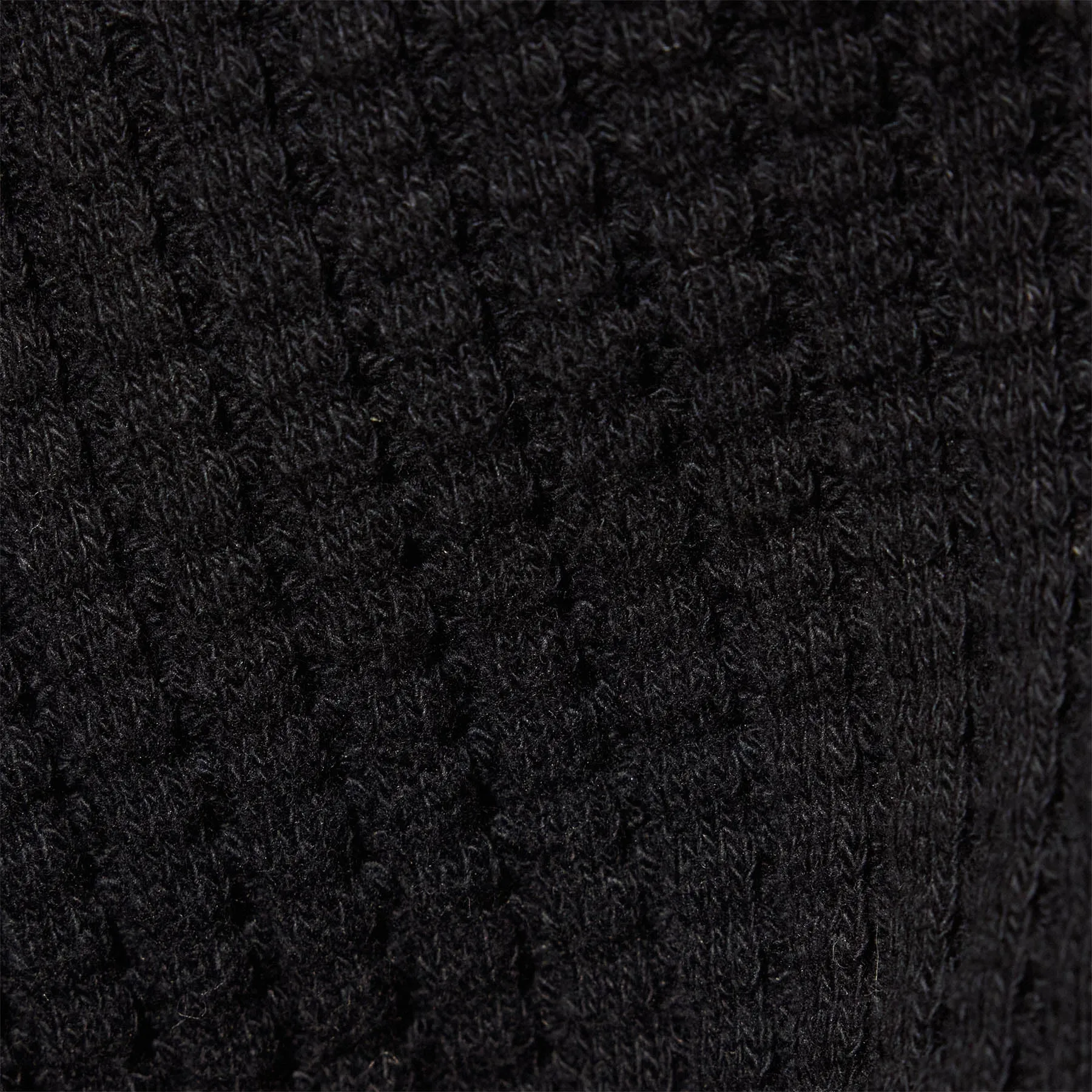 Waffle Knit Sweatshirt - Black