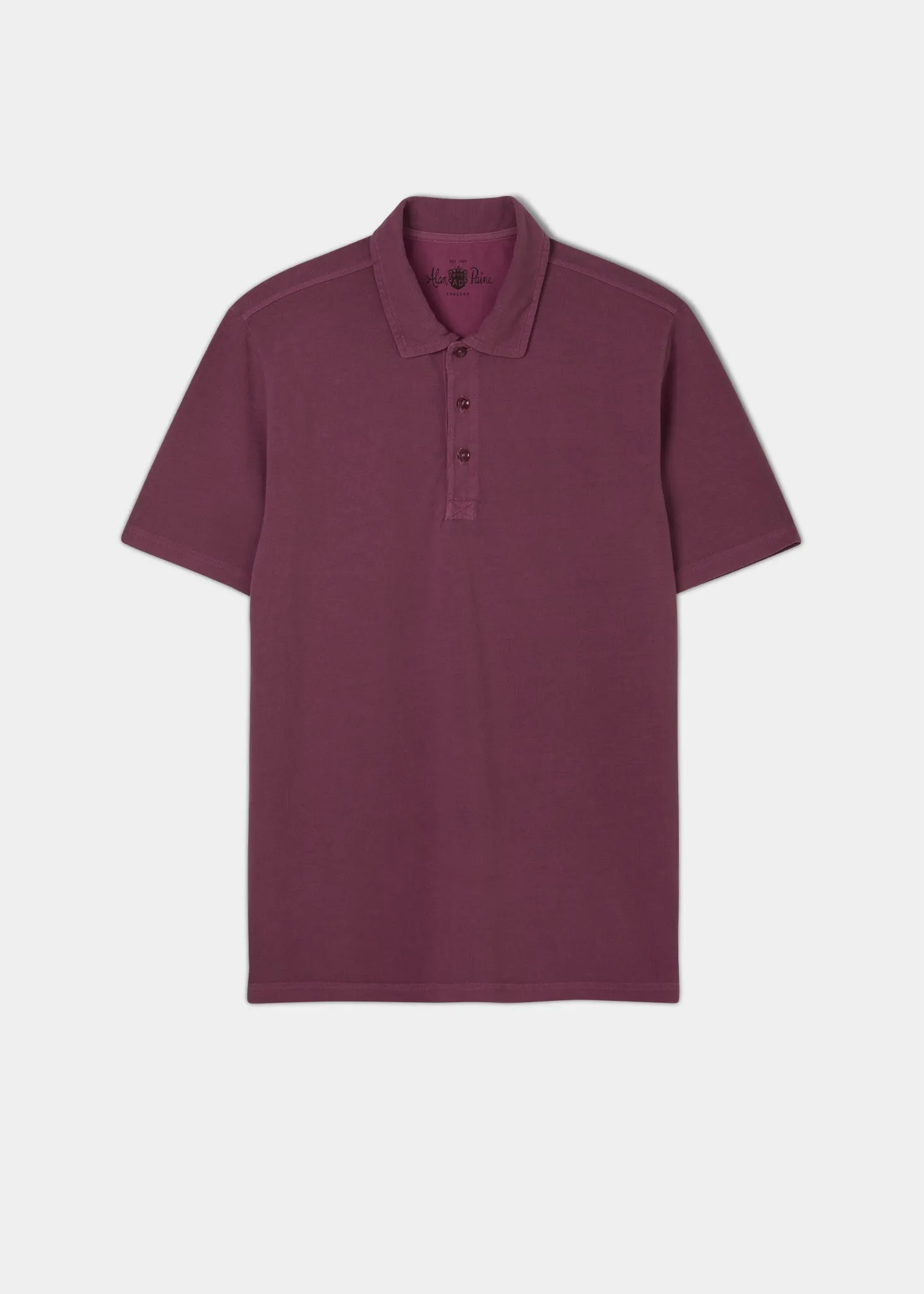 Weymouth Washed Effect Polo Shirt In Claret