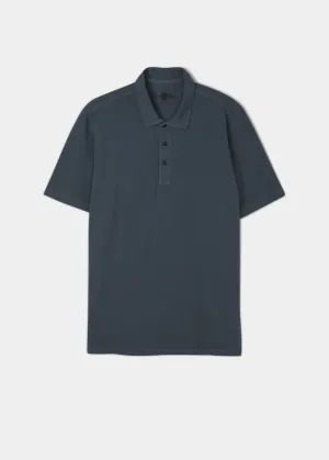 Weymouth Washed Effect Polo Shirt In Navy