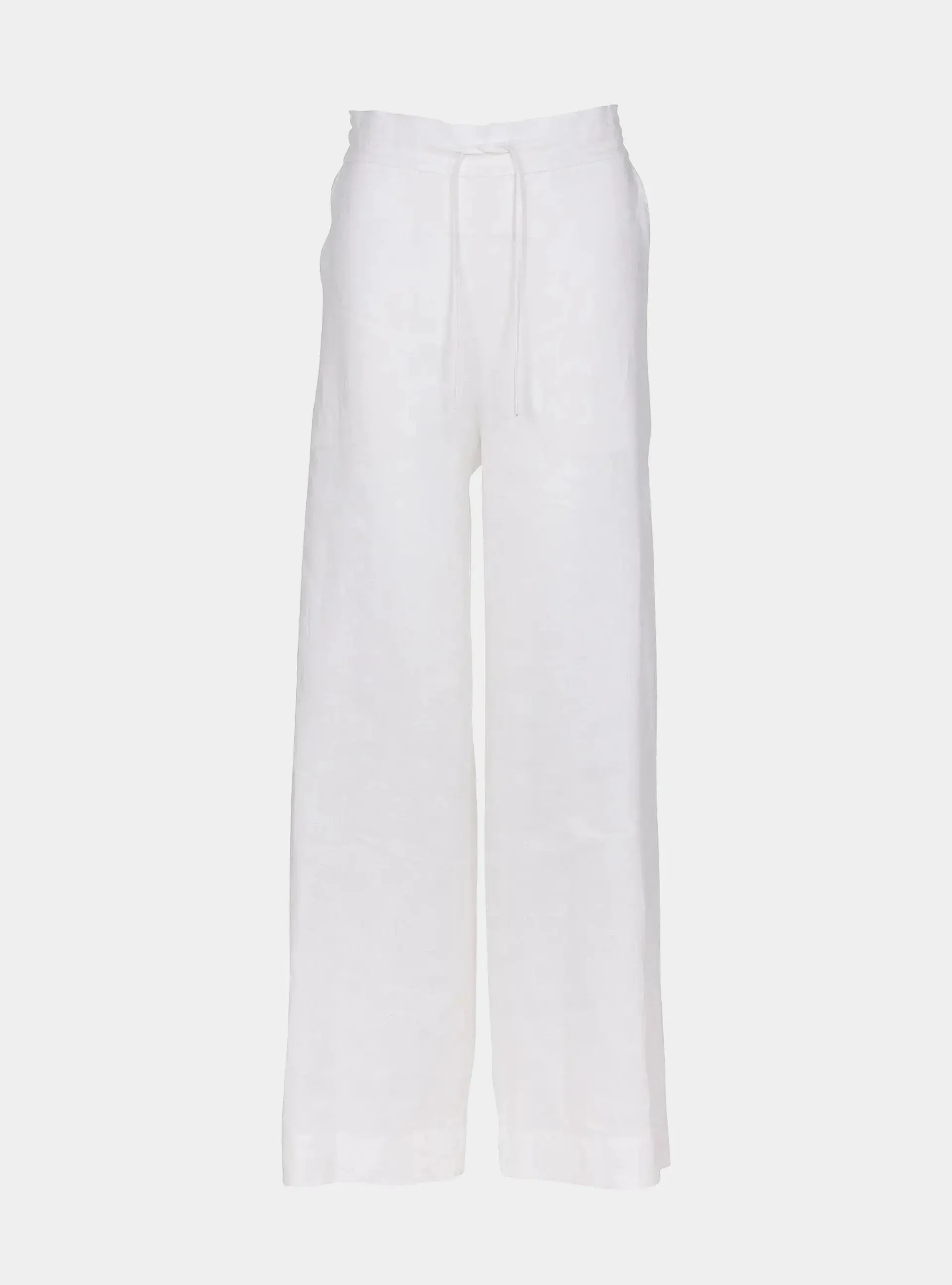 White Heavy Linen Wide-Leg Pants Perfect Days