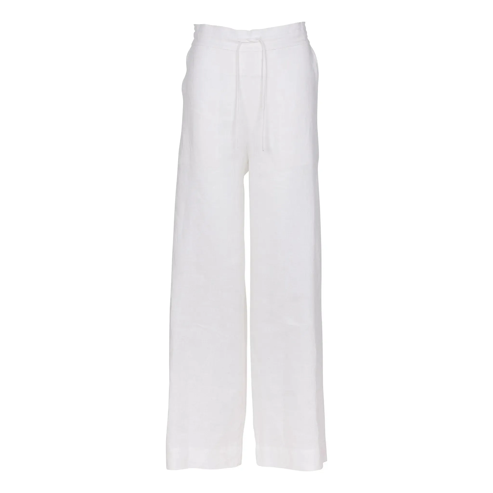 White Heavy Linen Wide-Leg Pants Perfect Days