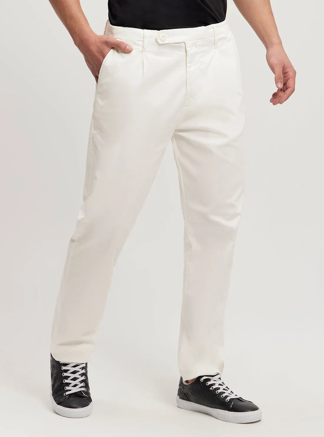 White Noah Mid-Rise Chino Pants