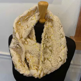 white/gold Infinity Scarf