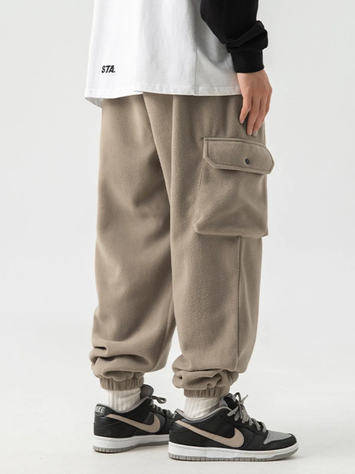 WLS Retro Japanese Large Pocket Design Sweatpants