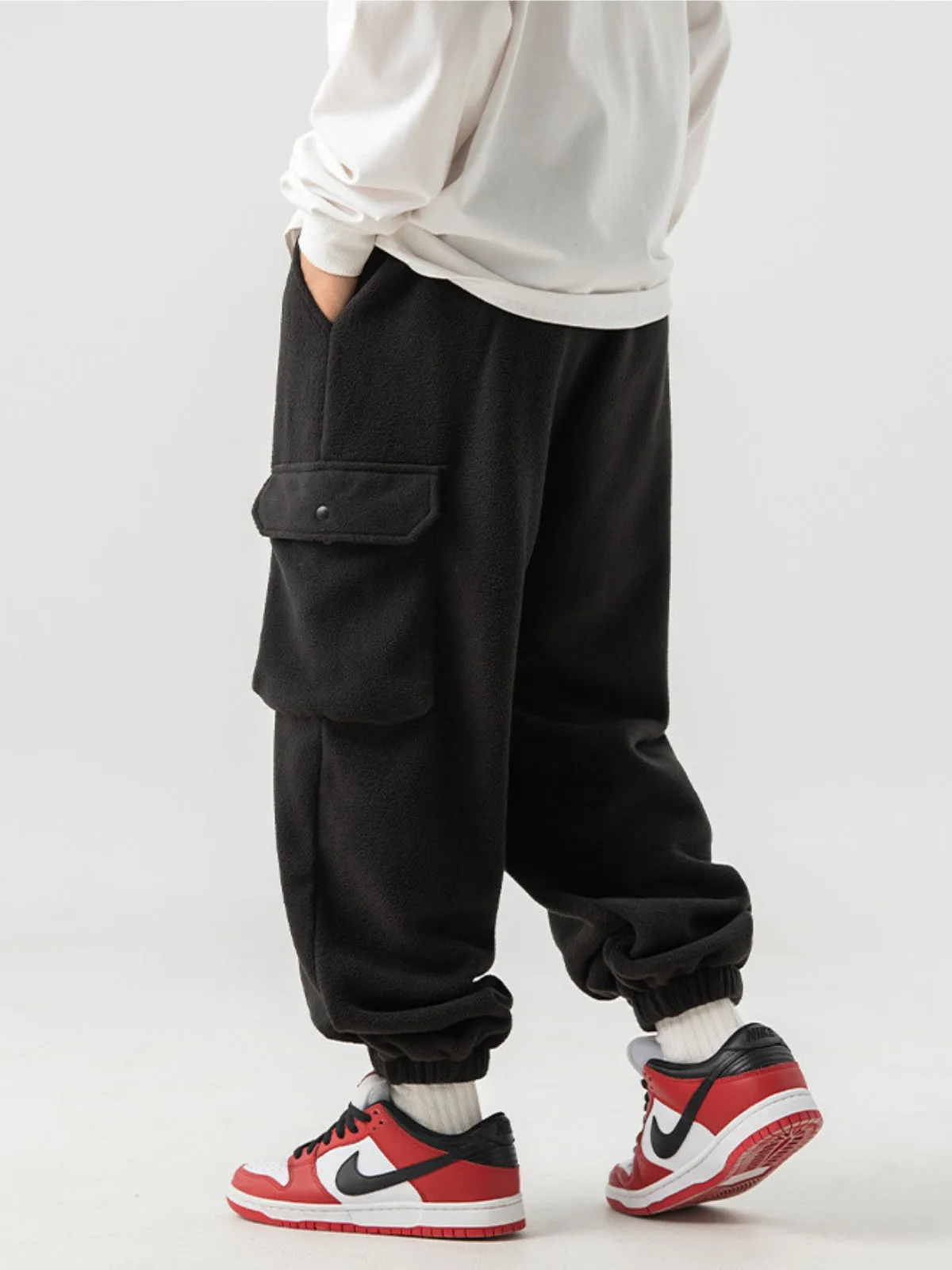 WLS Retro Japanese Large Pocket Design Sweatpants