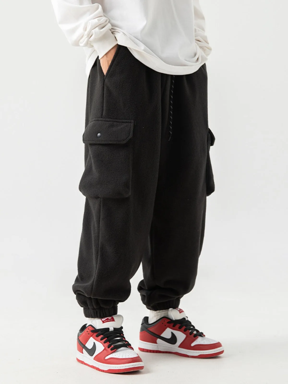 WLS Retro Japanese Large Pocket Design Sweatpants