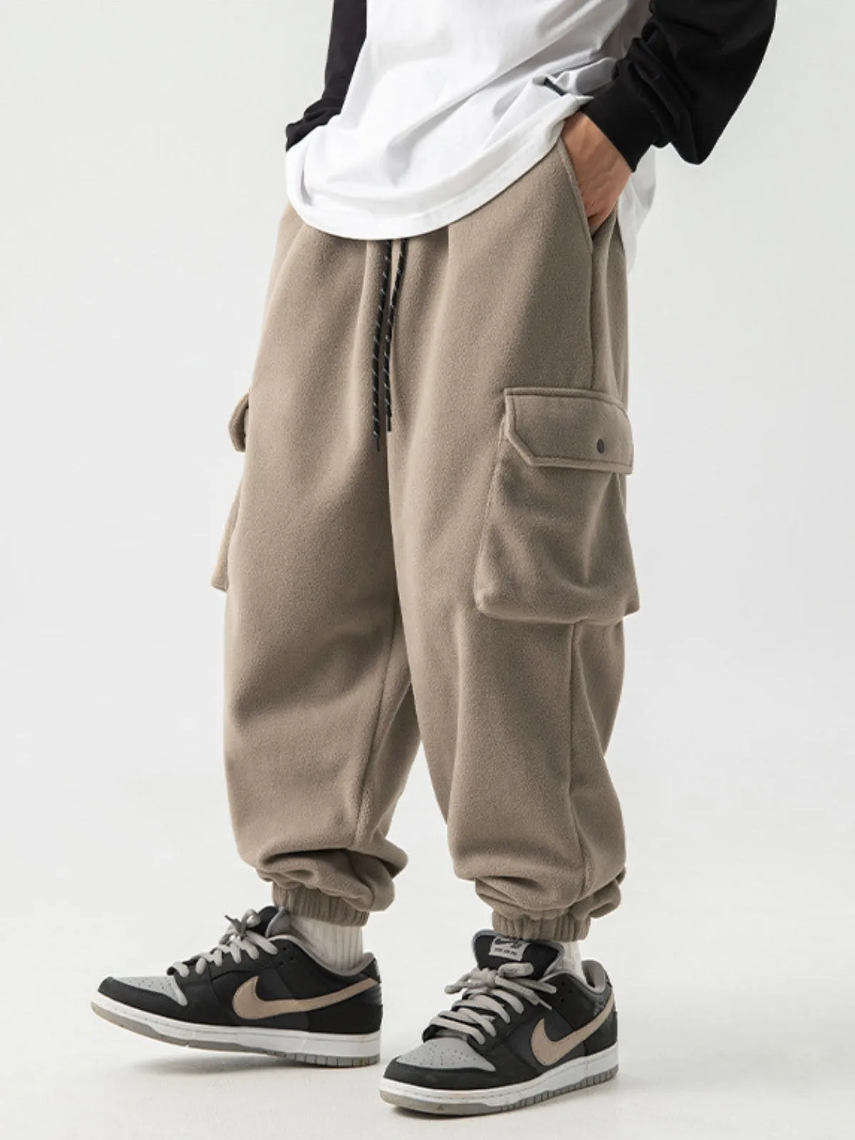 WLS Retro Japanese Large Pocket Design Sweatpants