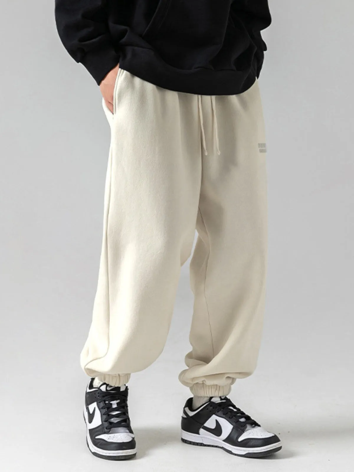 WLS Retro Japanese Print Loose Long Sweatpants