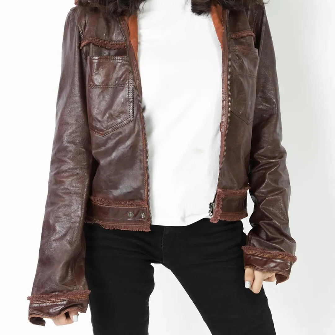 Women Brown Leather Jacket