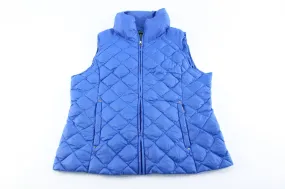 Women's Ralph Lauren Blue Puffer Zip Up Vest