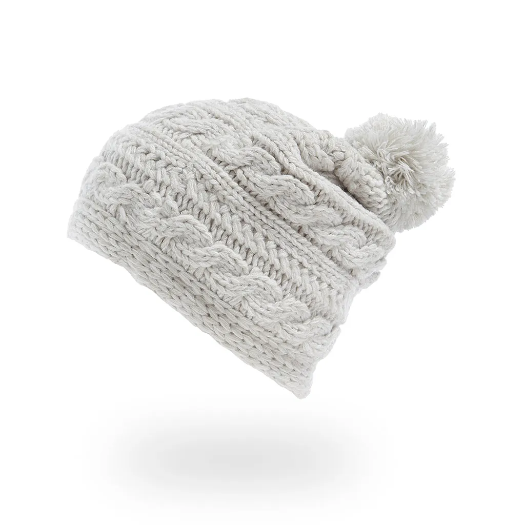 Womens Twisty Knit Pom - White (2022)