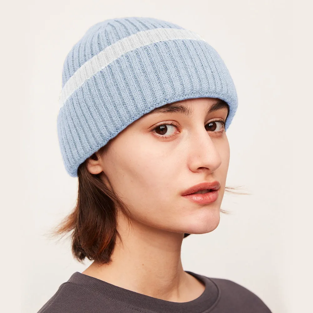 Women's Winter Contract Color Heated Knit Hat