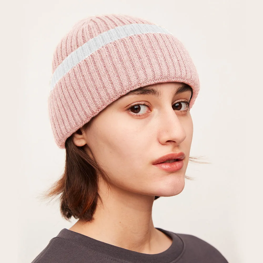 Women's Winter Contract Color Heated Knit Hat