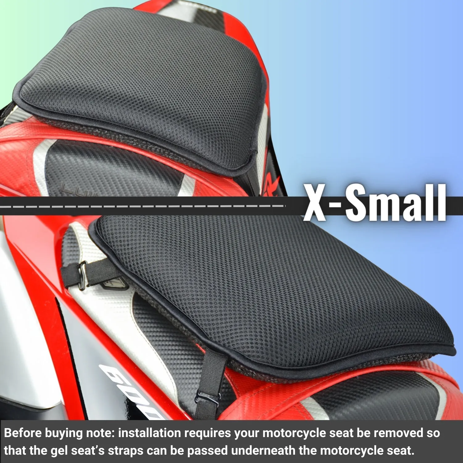 X-Tender® Motorcycle Gel Seat Pad