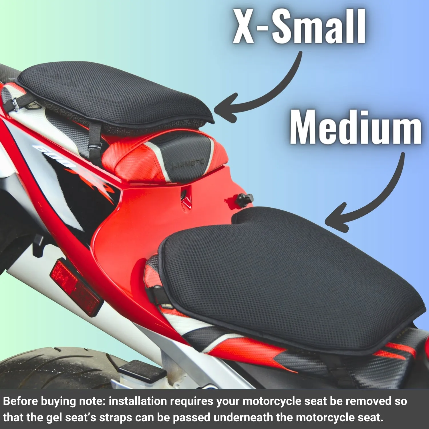 X-Tender® Motorcycle Gel Seat Pad