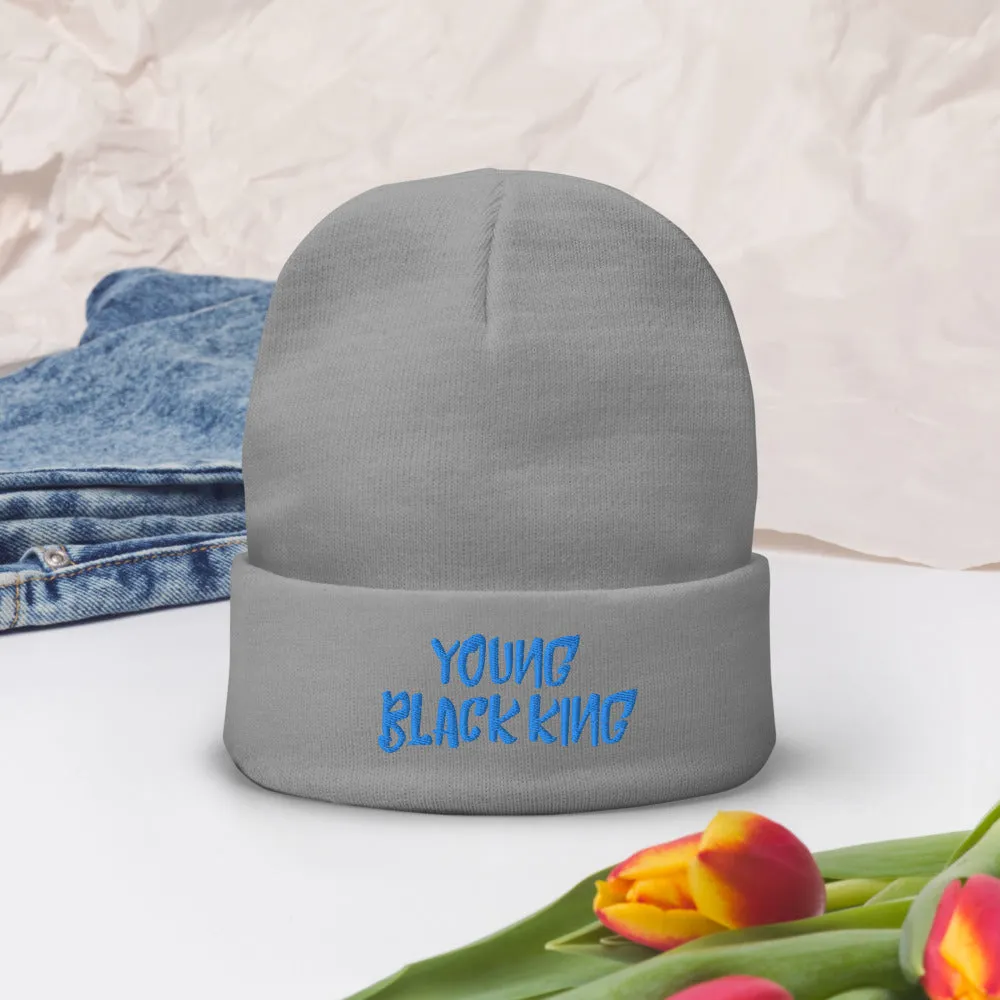 Young Black King Knit Beanie