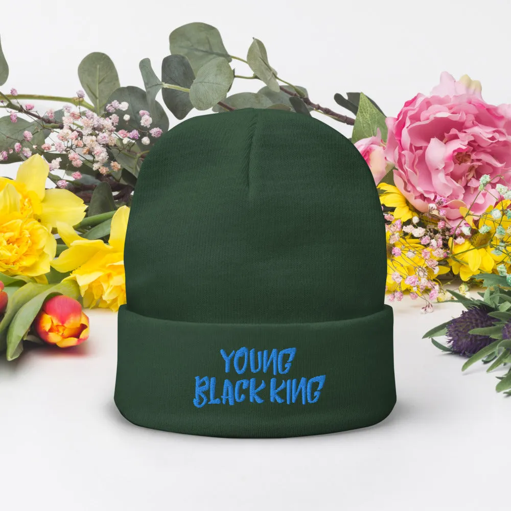 Young Black King Knit Beanie