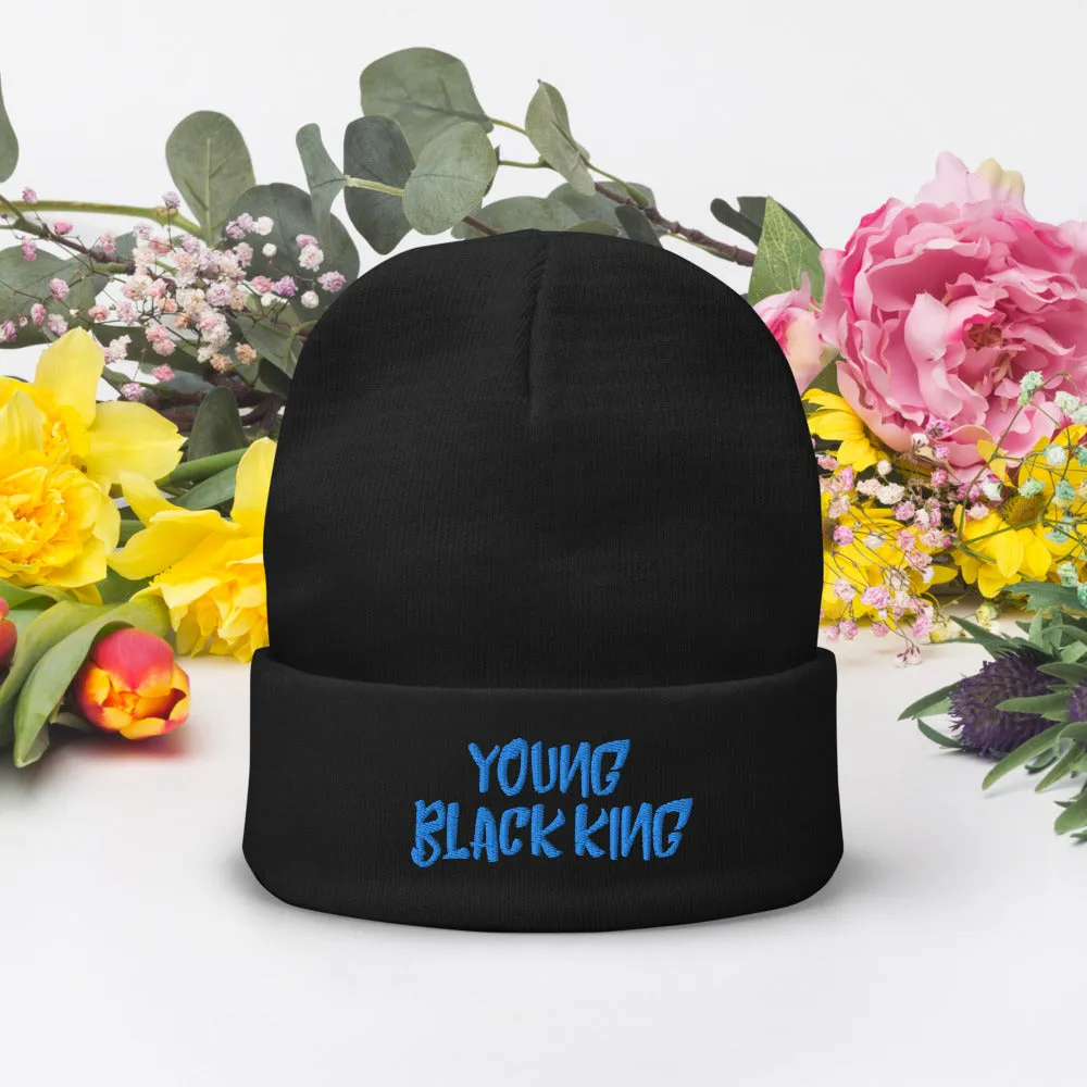 Young Black King Knit Beanie